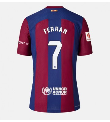 Barcelona Ferran Torres #7 Koszulka Podstawowych Kobiety 2023-24 Krótki Rękaw